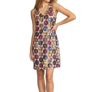 Trina Turk Glitterati Sequin Shift Cocktail Dress Size 10 $248
